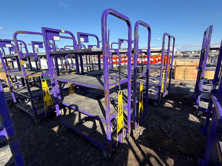 #28430-•-lot-of-(2)-industrial-warehouse-carts-image-1