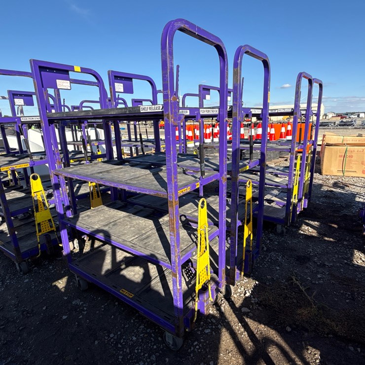 #28430 • Lot of (2) Industrial Warehouse Carts