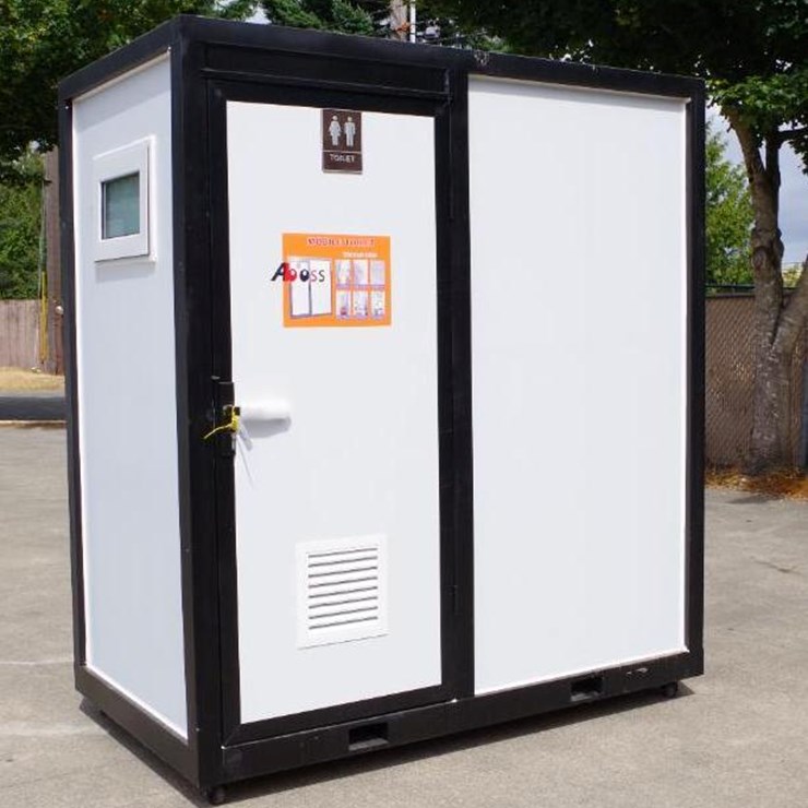 ABOSS 7.2'W x 4.1'D Portable Restroom w/ Shower, Toilet, Sink & Side Window, Unused