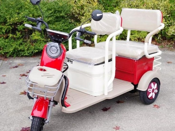 black-gold-electric-leisure-tricycle/mini-tourist-car/mini-golf-cart,-red,-unused,-assembled-image-1