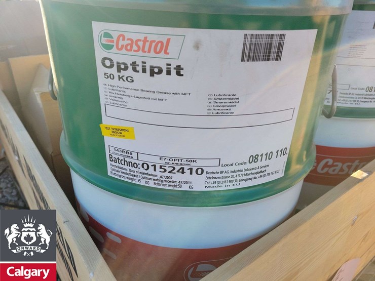 pallet-of-boxes-with-parts-with-2-drums-castrol-optipit-image-3