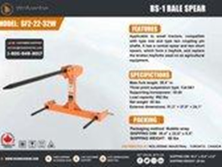 #2524-•-unused-wolverine-bale-spear-3-point-hitch-image-5