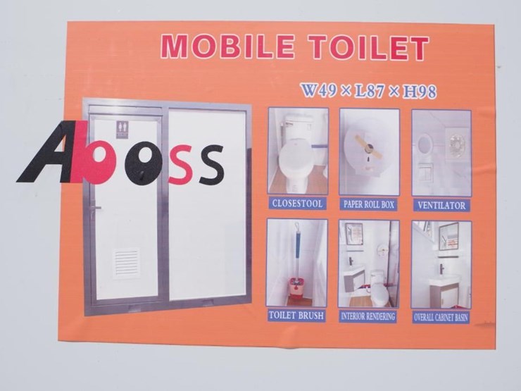 aboss 7.2'w-x-4.1'd-portable-restroom-w/-shower,-toilet,-sink-&-side-window,-unused-image-2