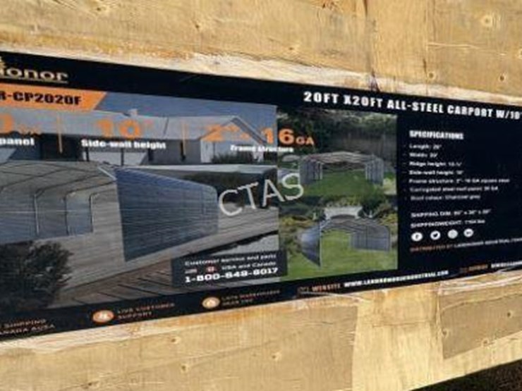 #11-•-20'x20'-all-steel-carport-w/10'-enclosed-side-wall-image-3