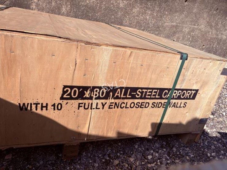 #21-•-20'-x-30'-all-steel-carport-w/-enclosed-side-walls-image-1