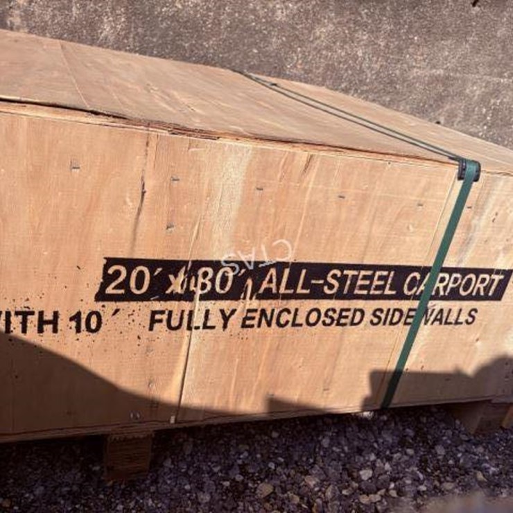 #21 • 20' x 30' All-Steel Carport w/ Enclosed Side Walls