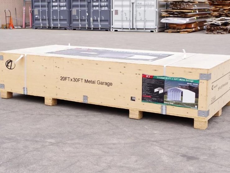 kj-heavy-duty-20'-x-30'-metal-garage,-m/n-k2030,-unused-image-3