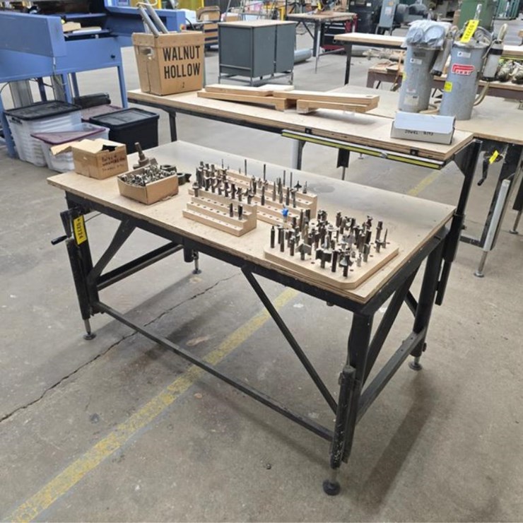 #2724 • 5' x 32" Work Bench w/ Router Bits