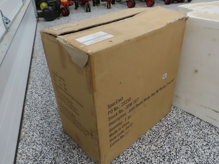 john-deere-resin-boy-on-tractor--selling-as-pair-nib-and-new-in-styrofoam-packaging-image-1