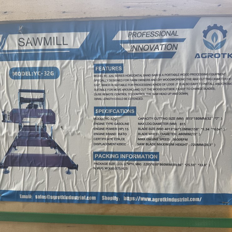 2025 AGT YC-32G Saw Mill