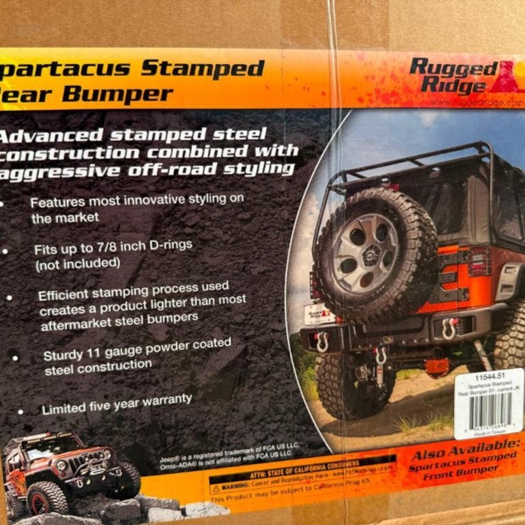 UNUSED SPARTACUS REAR BUMBER (FITS 2007-CURRENT