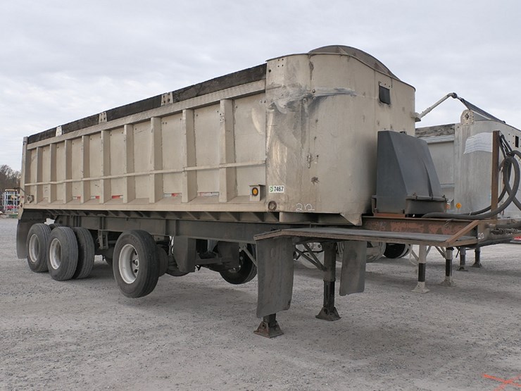 1973-east-28'-tandem-aluminum-dump-trailer,-9'-spread-axle,-steel-frame,-pl-image-1