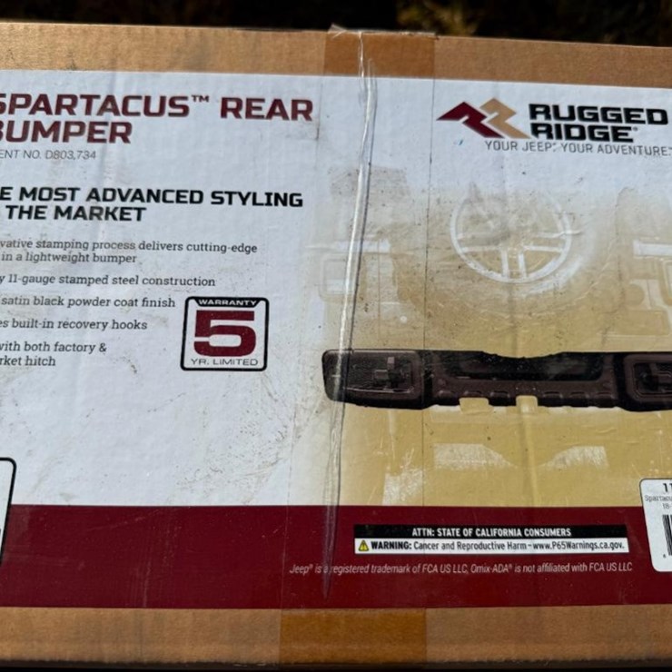 UNUSED SPARTACUS REAR BUMPER (FITS 2018-2019