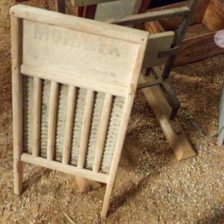 Signs, Wash Board, Wood Frame, Glass Doors