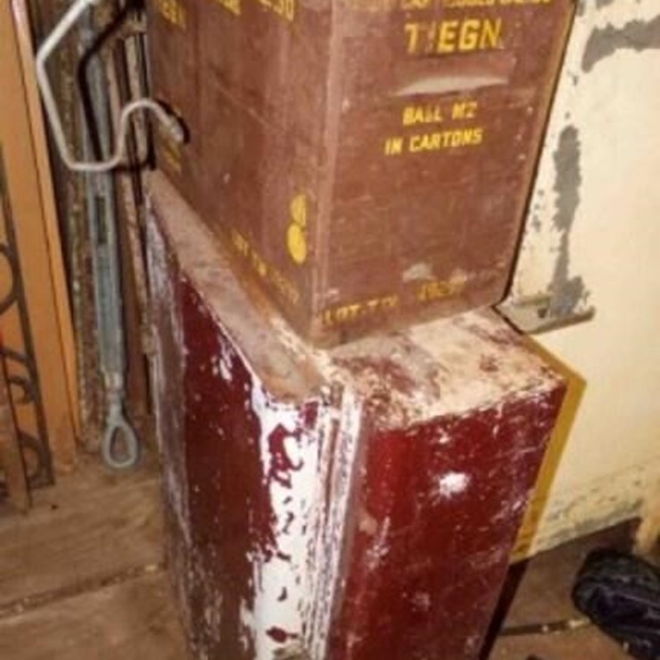 Metal Cabinet + Car Parts