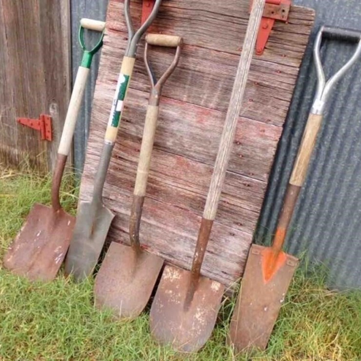 5 SHOVELS