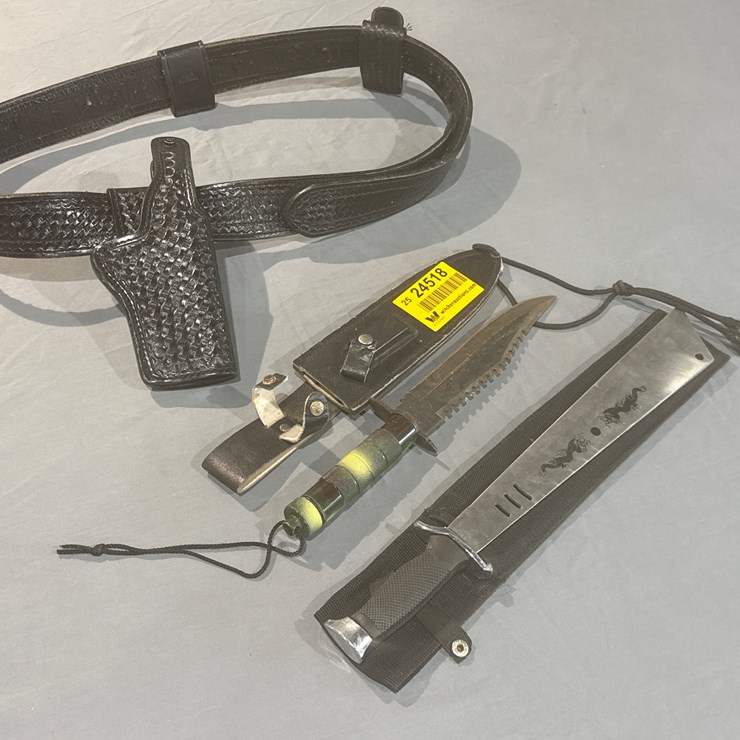 #24518 • (2) Swords & Gun Holster