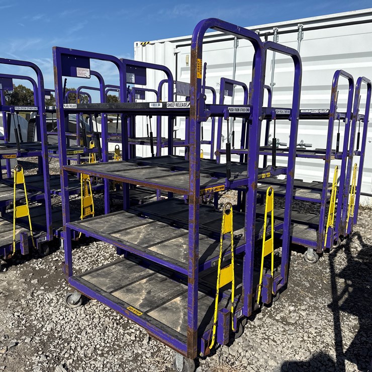 #28447 • Lot of (2) Industrial Warehouse Carts