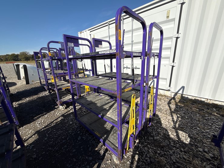 #28444-•-lot-of-(2)-industrial-warehouse-carts-image-1