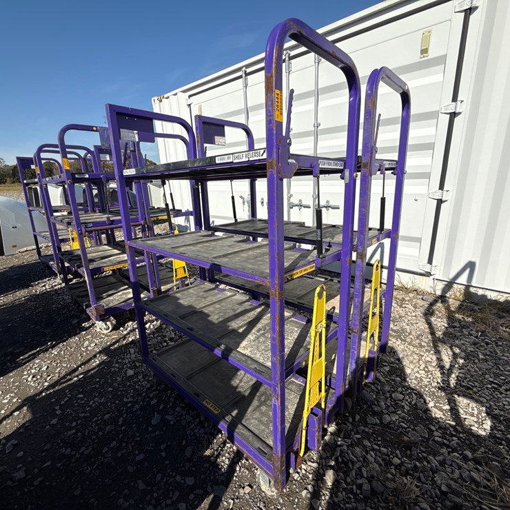 #28444 • Lot of (2) Industrial Warehouse Carts