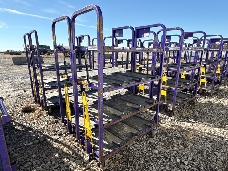 #28442-•-lot-of-(2)-industrial-warehouse-carts-image-1