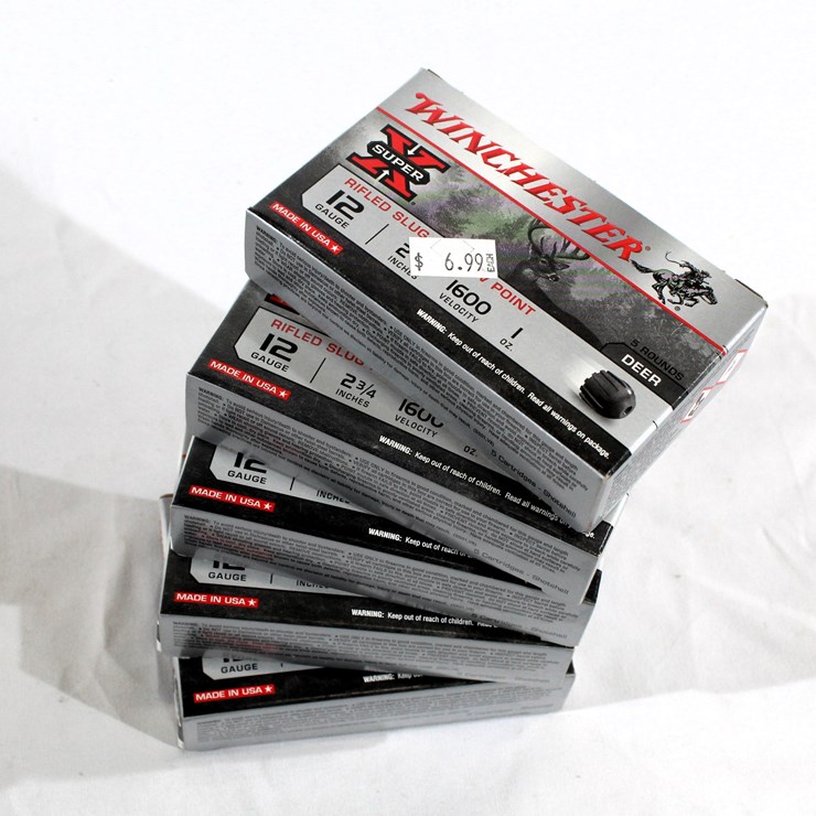 #462 • (5) BOXES WINCHESTER DEER SHOT 12 GA AMMO