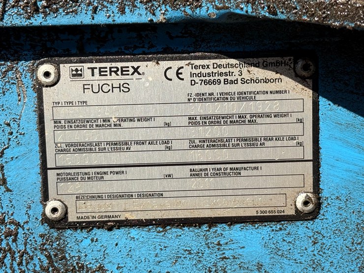 #2595-•-terex-fuchs-340-material-handler-|-for-parts-&-repair-image-22
