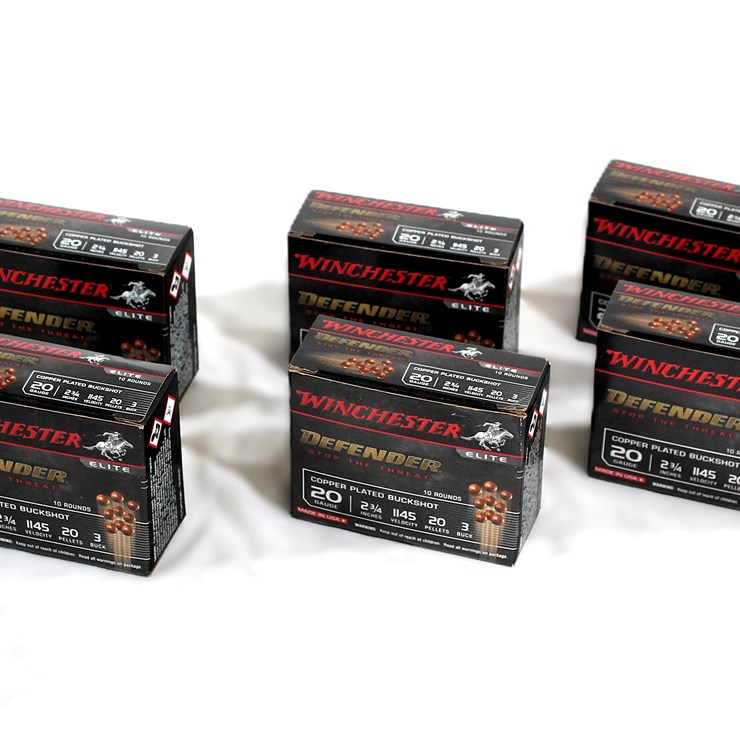 #497 • (6) BOXES WINCHESTER DEFENDER BUCKSHOT AMMO