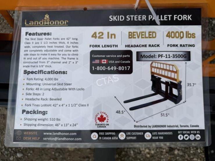 #120-•-land-honor-skid-steer-42"-pallet-forks-image-4