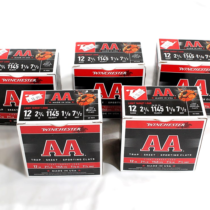 #515 • (5) BOXES WINCHESTER AA TRAP SKEET SPORTING CLAYS