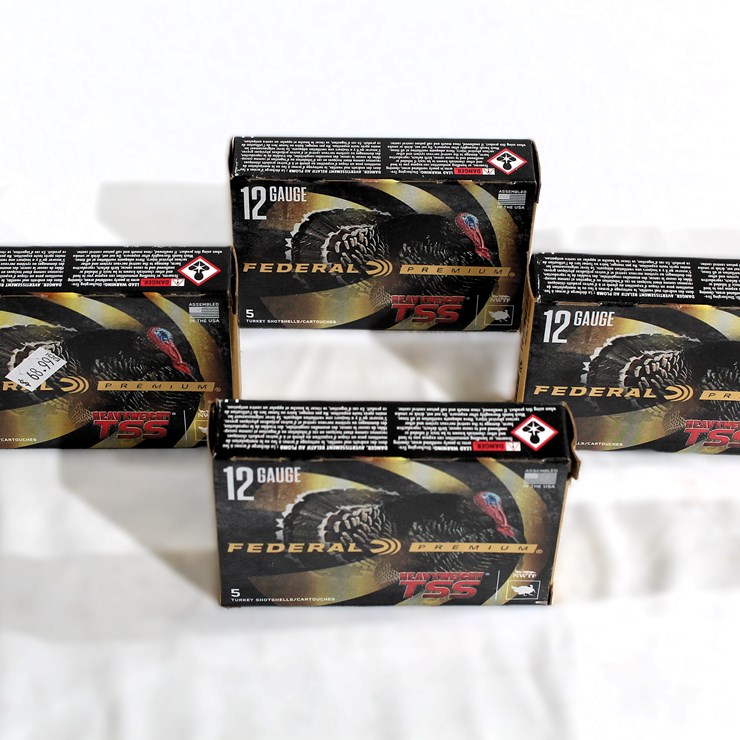 #496 • (4) BOXES FEDERAL TSS 12 GA AMMO