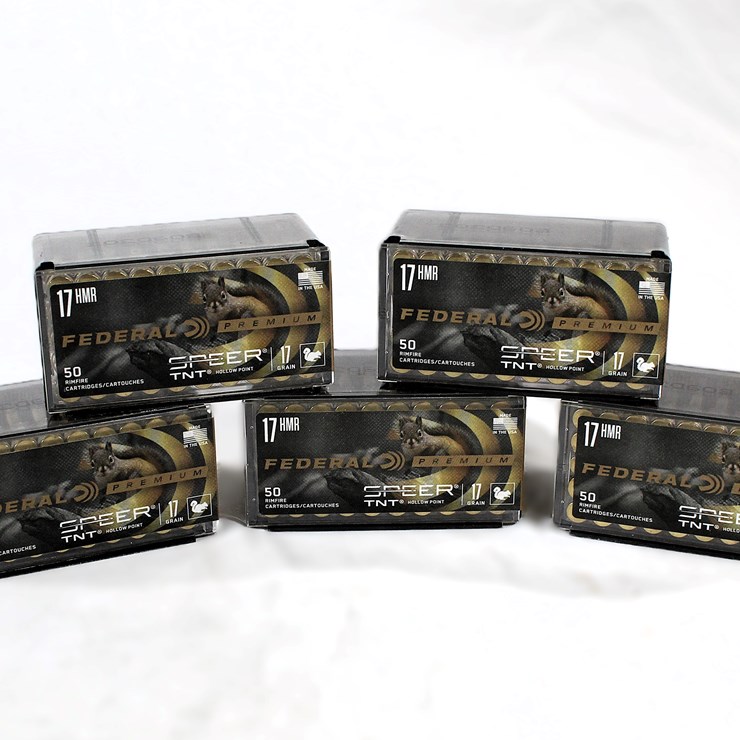 #523 • (5) BOXES FEDERAL SPEER TNT HOLLOW POINT AMMO