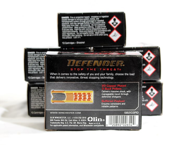 #497-•-(6)-boxes-winchester-defender-buckshot-ammo-image-2