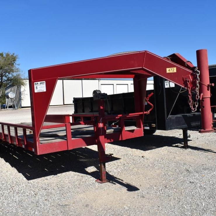2007 22' FAIR WEST GOOSENECK LOWBOY TRAILER (VIN # 1C9G1222771288880) (TITL