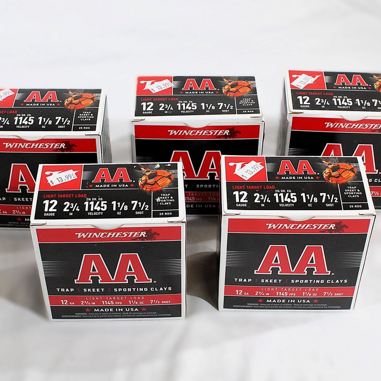 #516 • (5) BOXES WINCHESTER AA TRAP SKEET SPORTING CLAYS