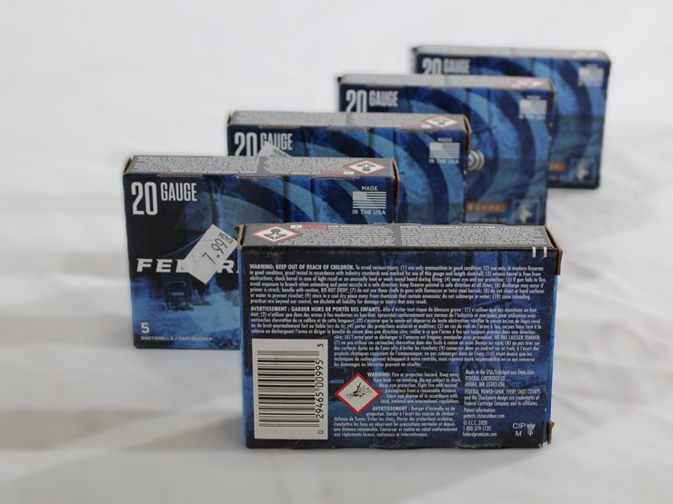 #477-•-(5)-boxes-federal-powershok-20-ga-rifle-slug-ammo-image-3
