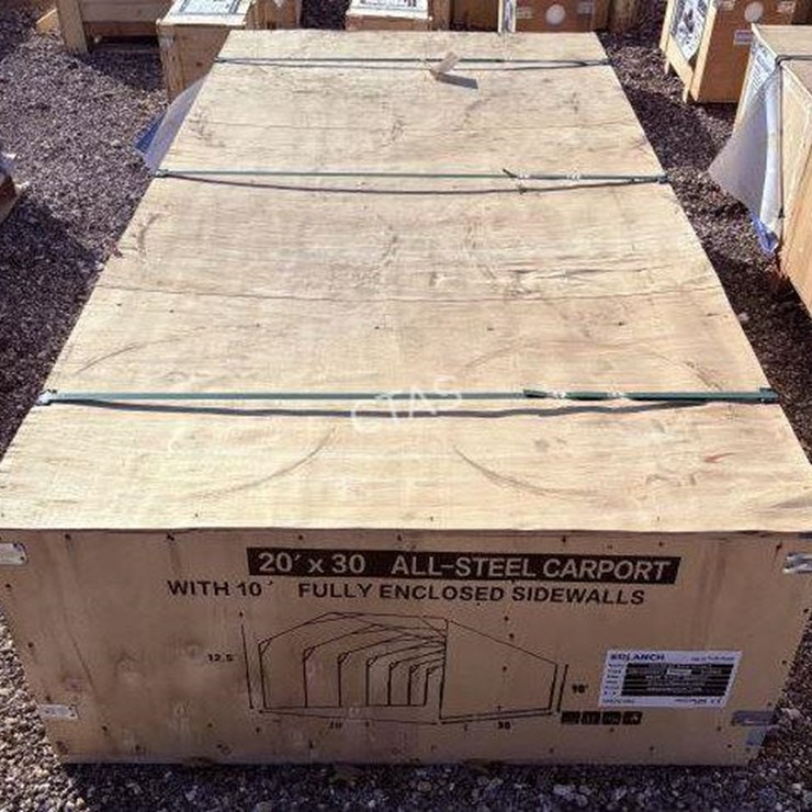 #24 • 20' x 30' All-Steel Carport w/ Enclosed Side Walls