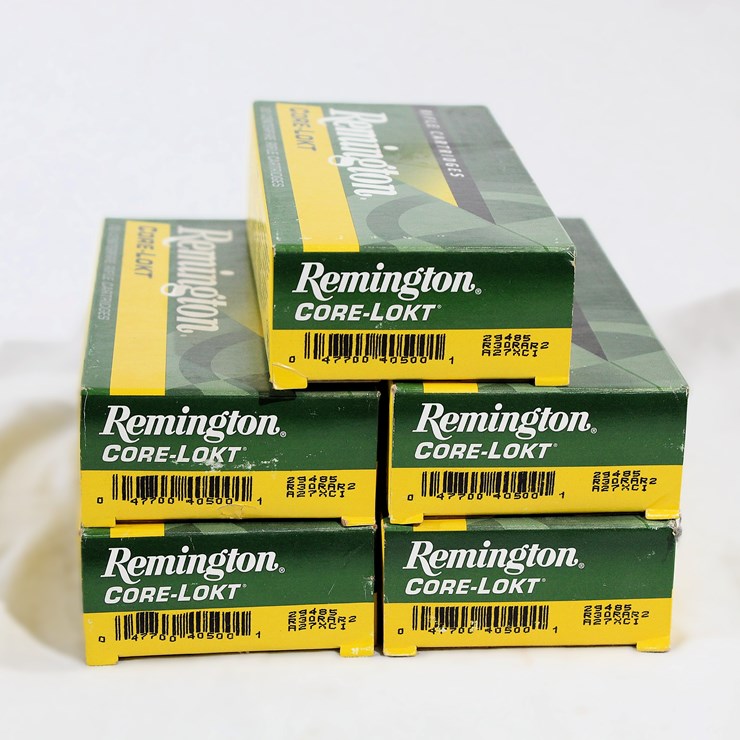 #500 • (5) REMINGTON CORE-LOKT RIFLE CARTRIDGES AMMO