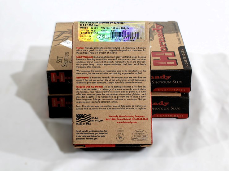 #512-•-(5)-boxes-hornaday-12-ga-sst-shotgun-slug-ammo-image-3