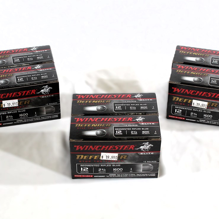 #482 • (6) BOXES WINCHESTER DEFENDER RIFLE SLUG AMMO