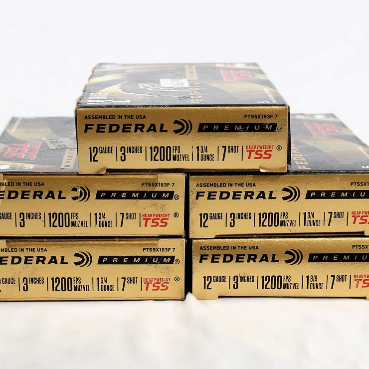 #492 • (5) BOXES 12 GA FEDERAL TURKEY SHOT AMMO