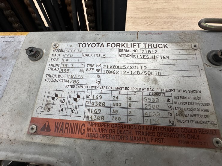 #2604-•-toyota-sgc30-forklift-|-parts/repairs-image-37