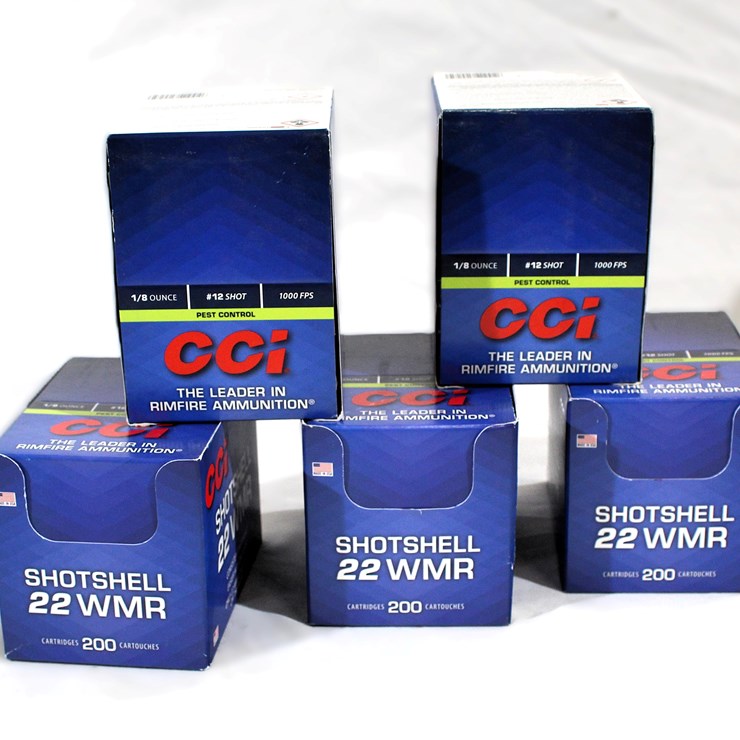 #514 • (5) BOXES CCI SHOTSHELL 22WMR