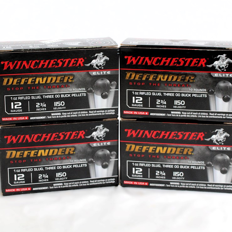 #481 • (4) BOXES WINCHESTER DEFENDER RIFLE SLUG AMMO