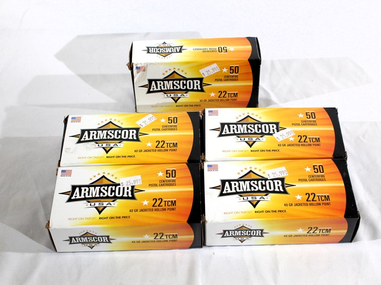 #455-•-(5)-boxes-armscor-22-tcm-pistol-cartridges-ammo-image-2