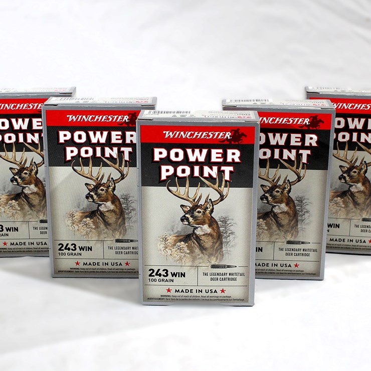 #520 • (5) BOXES WINCHESTER POWER POINT AMMO