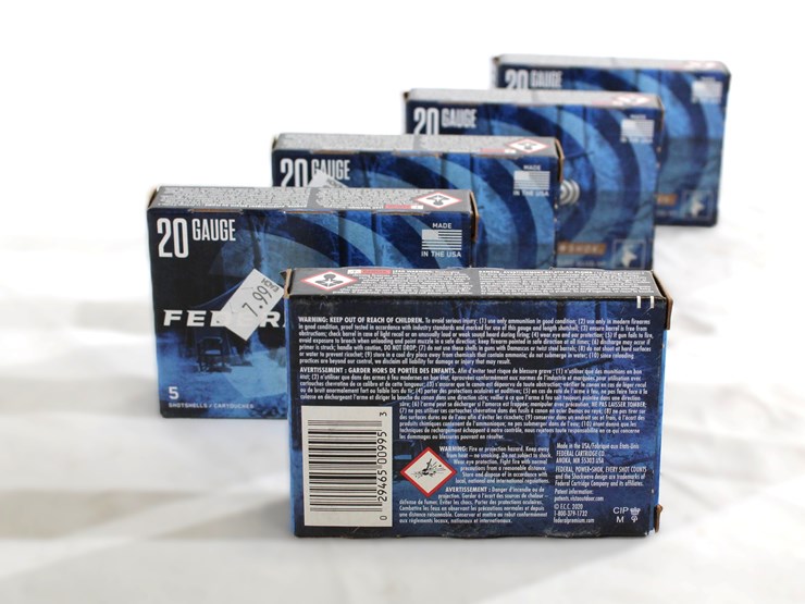 #478-•-(5)-boxes-federal-powershok-20-ga-rifle-slug-ammo-image-3