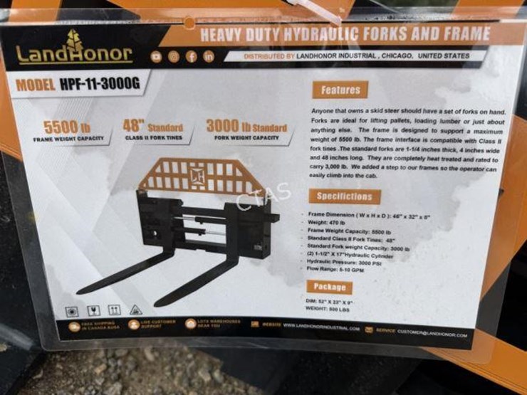 #124-•-heavy-duty-hydraulic-skid-steer-48"-forks-&-frame-image-4