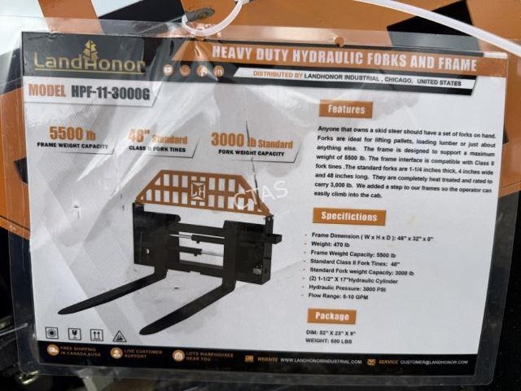 #122-•-heavy-duty-hydraulic-skid-steer-48"-forks-&-frame-image-4