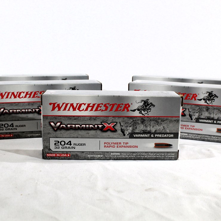 #465 • (5) BOXES WINCHESTER VARMINT X AMMO